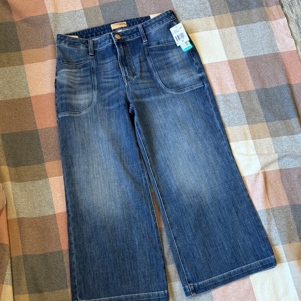 Kut from the Kloth Meg Blue Wide Leg Jeans - Picture 5 of 13